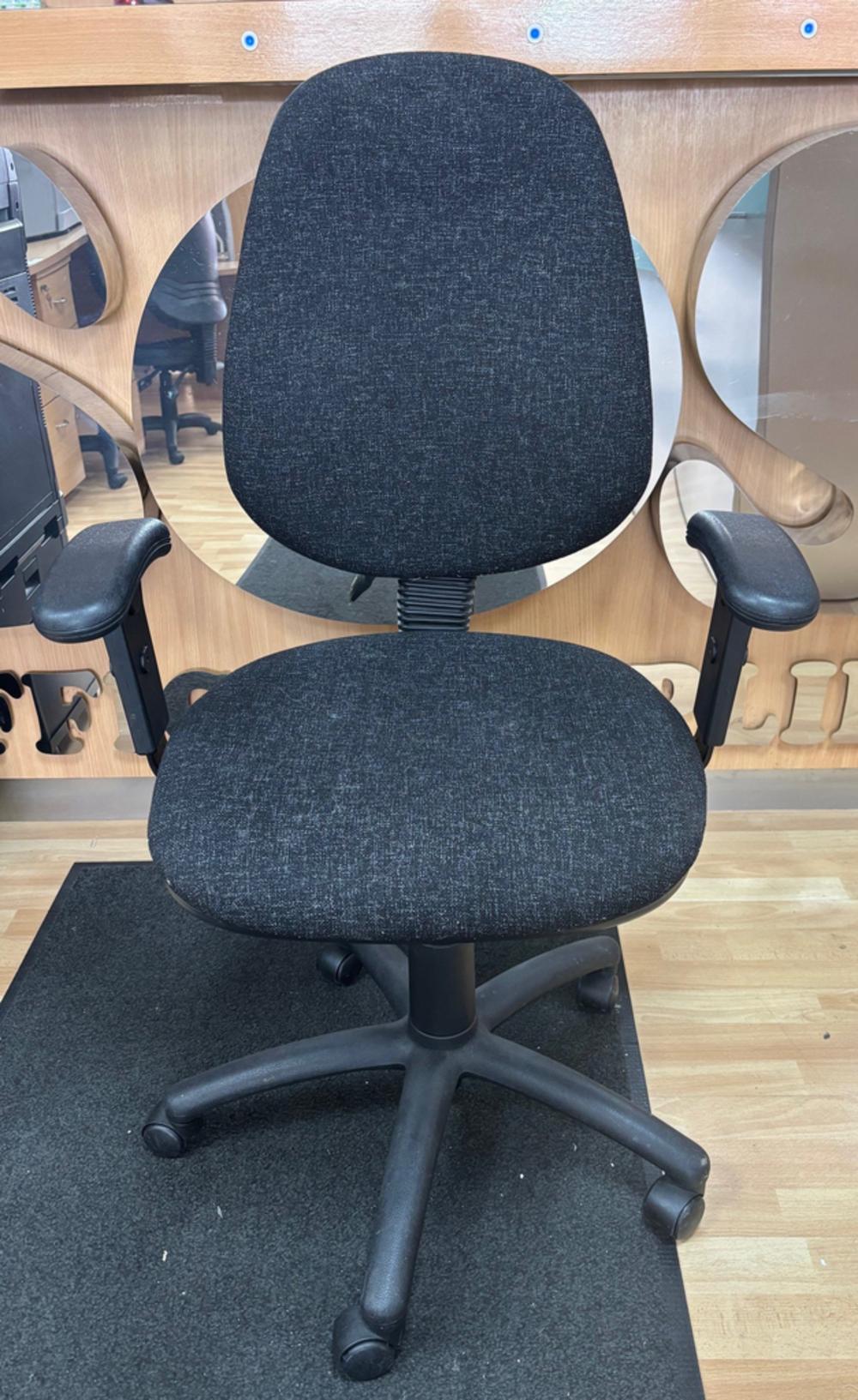 Charcoal Twin Lever Operator Chair with Adjustable Arms