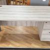 1600mm Grey Oak Single Pedestal Desk