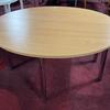 2 Piece Beech Circular Table 1600mm Dia. On Chrome Legs