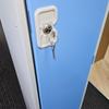 Light Blue Single Door Lockers Complete With Keys 