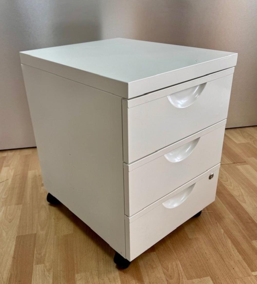White Steel Mobile 3dr. Pedestal