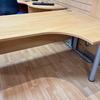 Imperial Right Handed Apple Radial Desk 1600mm with Cable Management Legs