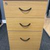 Light Oak 600mm 3 Drawer Desk High Pedestal