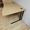 1200mm Beech Right Handed Wave Desk 