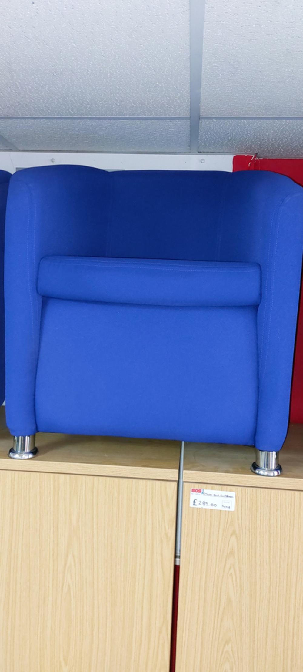 Alliance Scuba Blue Tub Chair With Chrome Feet