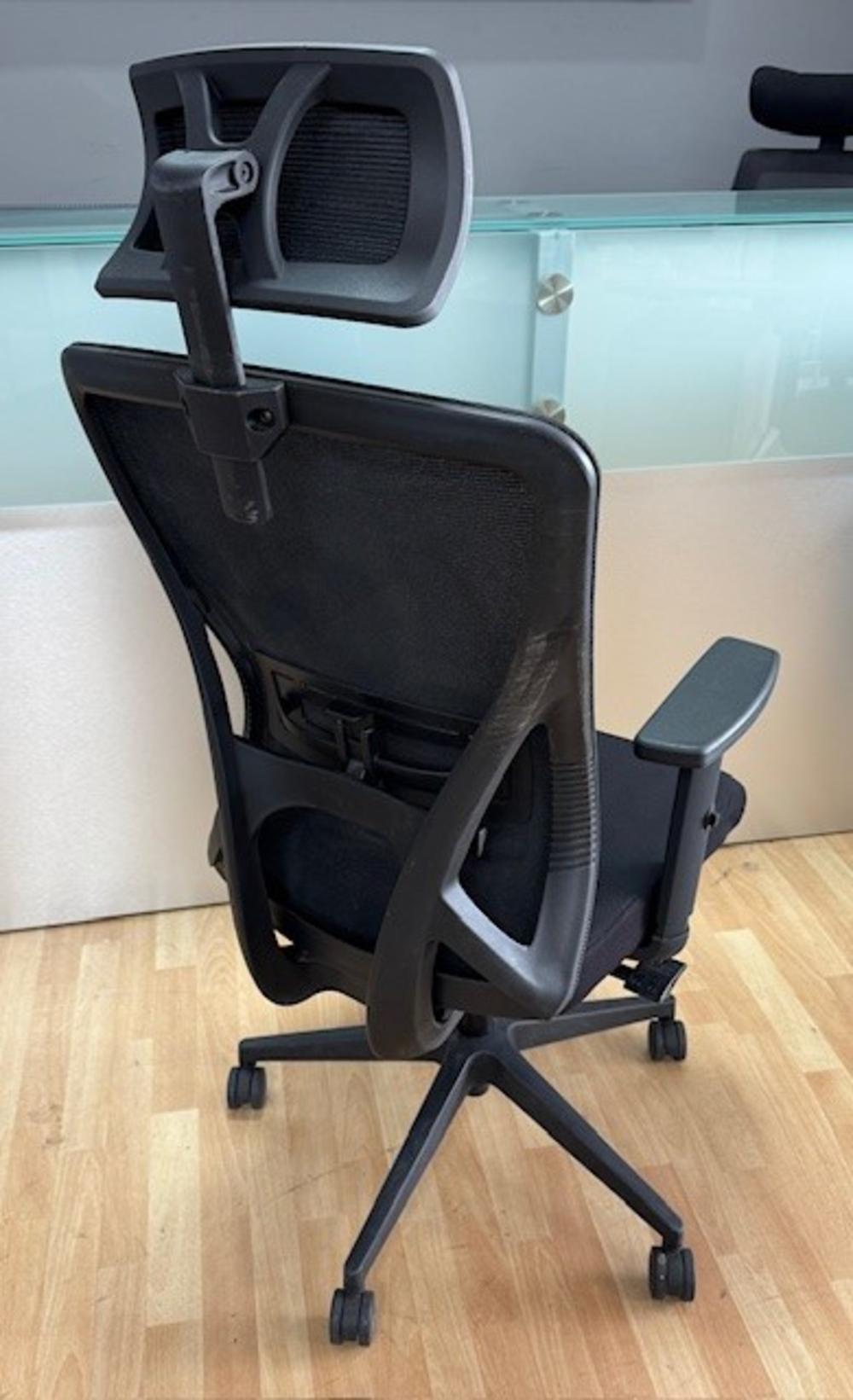 High Back Mesh Chair with Headrest & Adjustable Arms
