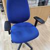 Alliance Blue Fabric Task Chair With Lumber And Adjustable Arms 