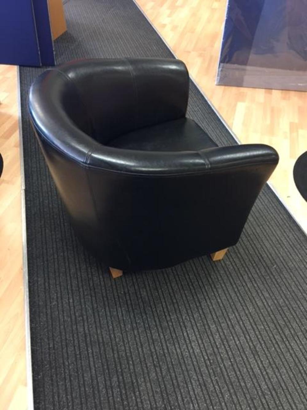 Pair of Black Tub Chair with Wooden feet