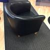 Pair of Black Tub Chair with Wooden feet