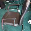 Black Faux Leather Cantilever Chair