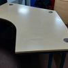 120 Degree Angle Desk In Light Oak