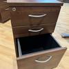 Mobile Under Desk Pedestal In Walnut