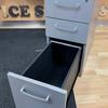 Silver Narrow 3 Drawer Mobile Pedestal