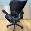 Mesh Back Chair with Foldaway Armrests - Black