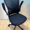 Mesh Back Chair with Foldaway Armrests - Black