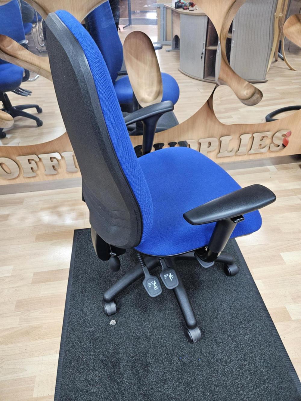 Alliance Blue Fabric Task Chair With Adjustable Arms 