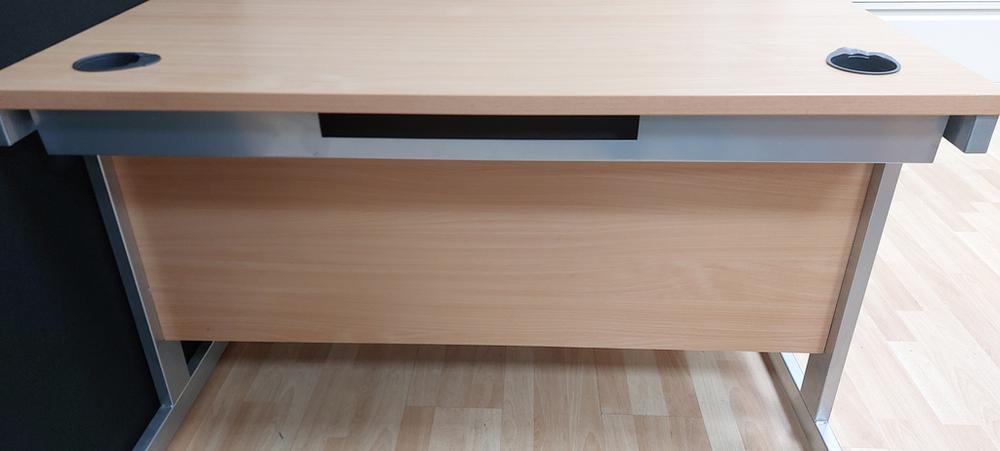 Imperial Beech 1200mm Wave Desk With Fixed Drawers