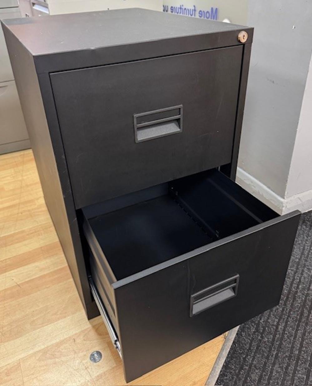 Black 2dr Filing Cabinet