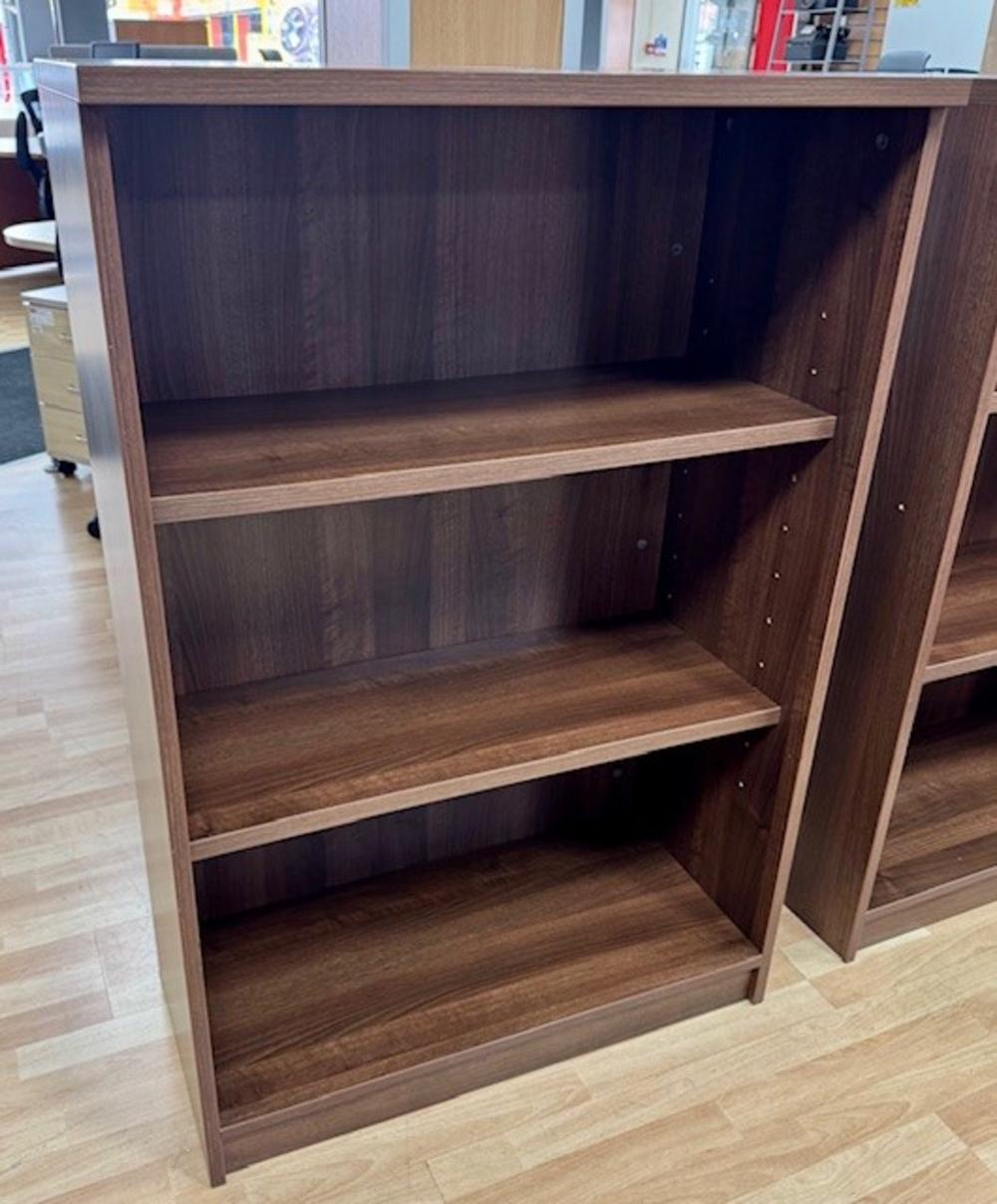 Hawk Walnut Bookcase 800mm Wide with Adjustable Shelves
