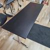 1575mm Wide Black Narrow Workstation / Meeting Table