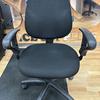 Black Operator Chair with Adjustable Arms