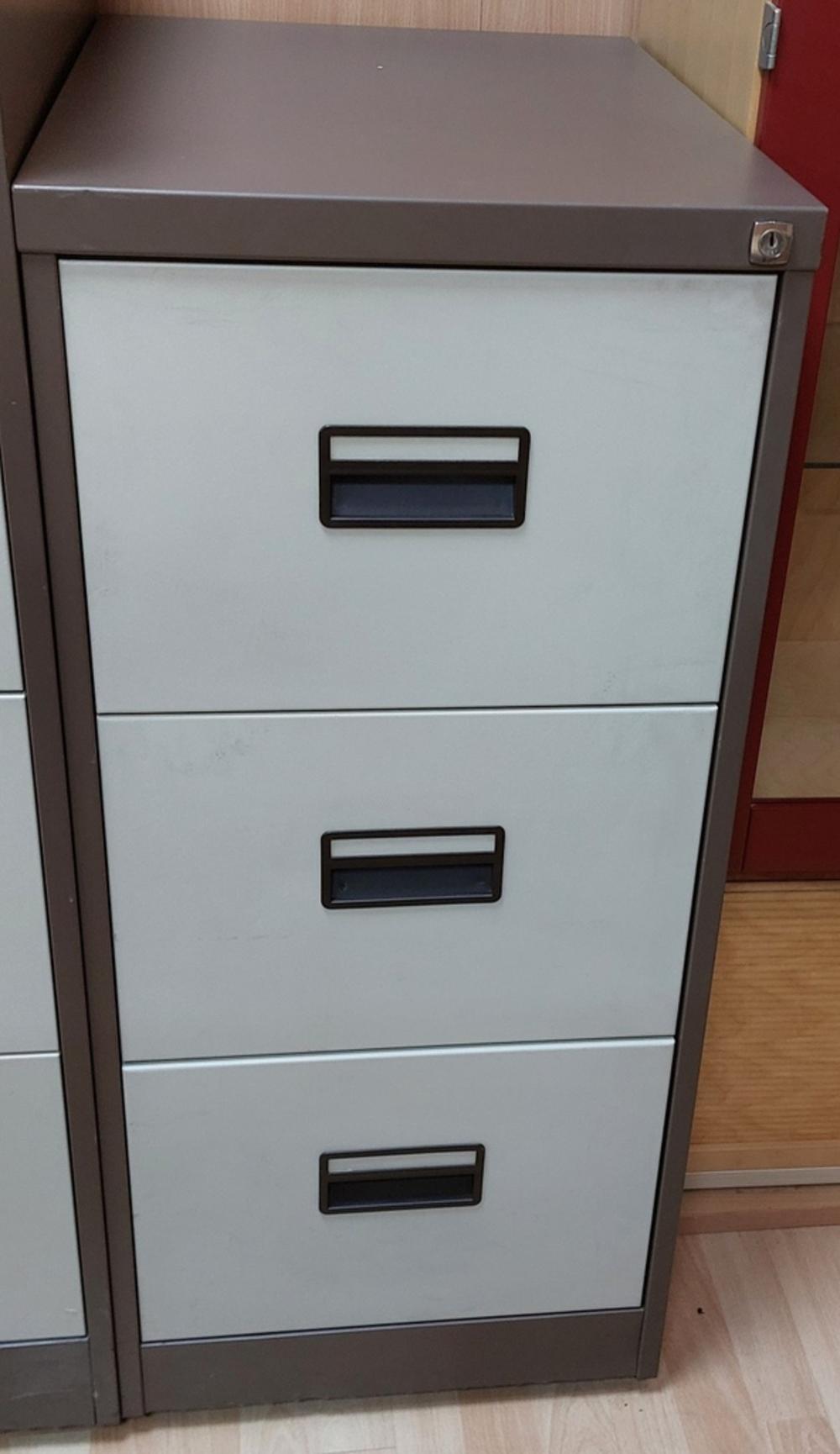 Silverline 3 Drawer Filing cabinet Coffee And Cream