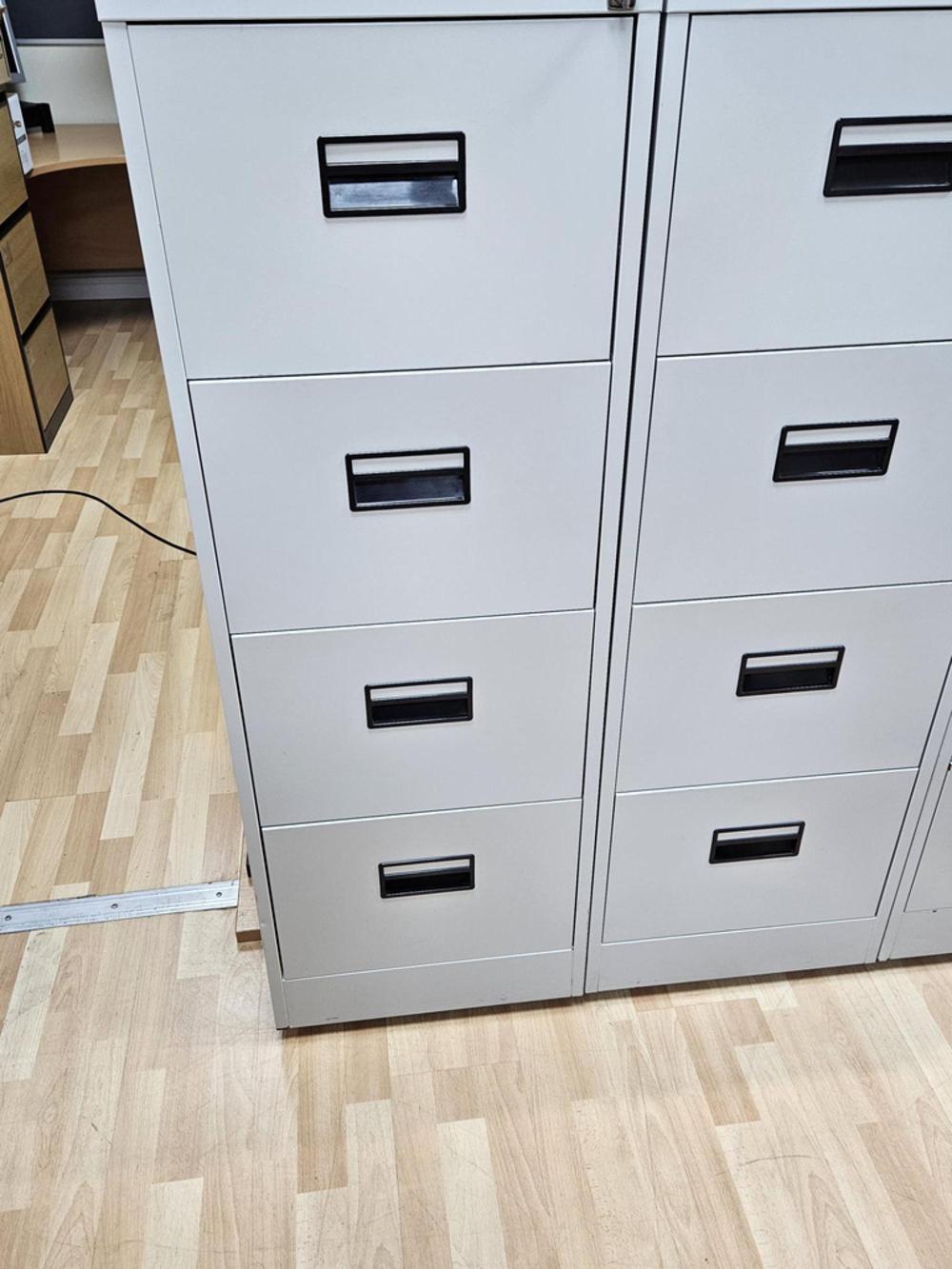 Grey 4 Drawer Filing Cabinet 