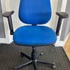 Blue Operator Chair with Adjustable Arms