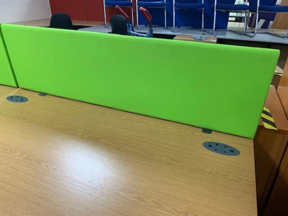 Lime Green 1200mm Fabric Desk Screen