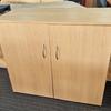 Light Oak 1000mm Cupboard with Overhang Top