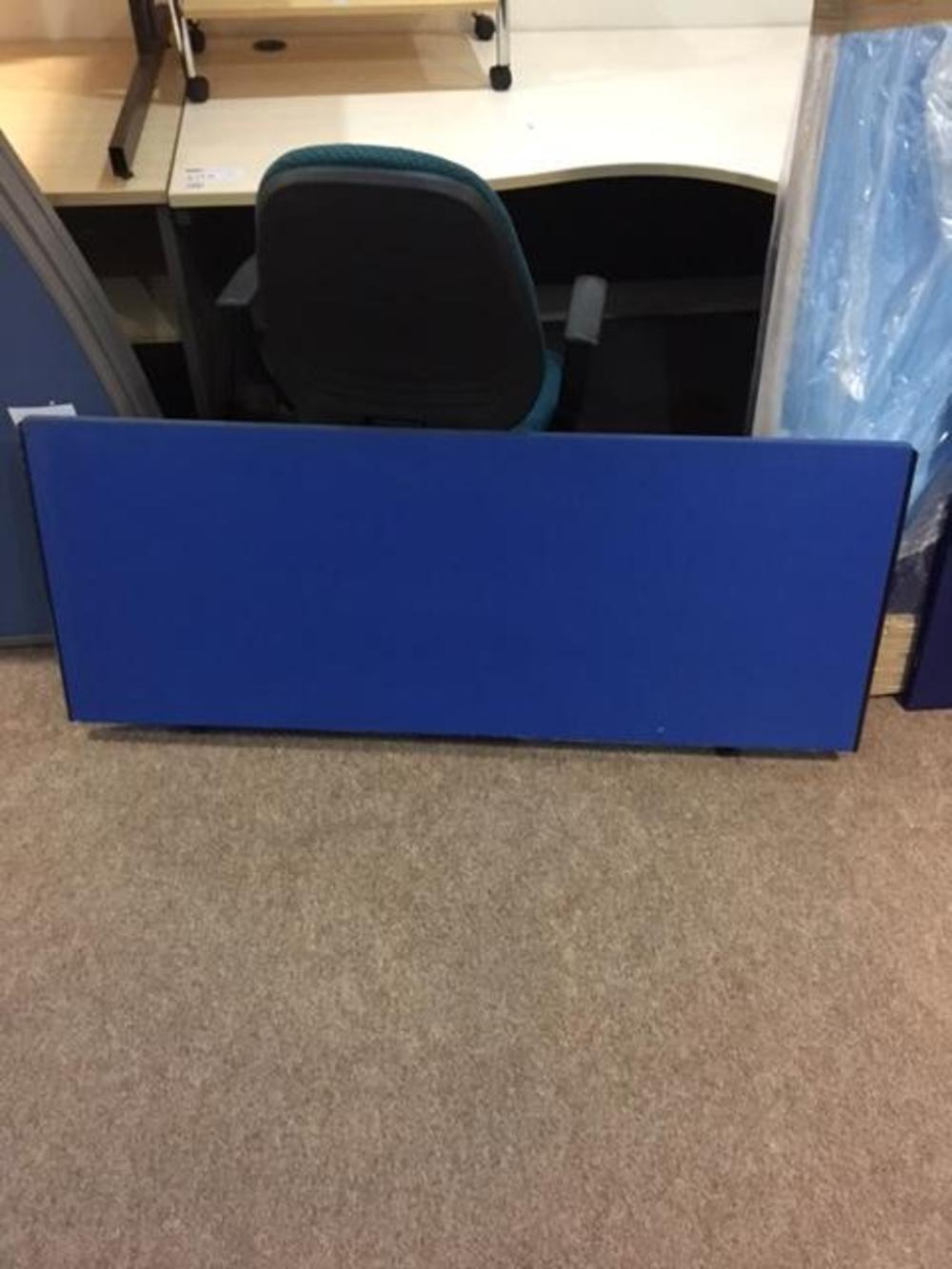 Blue Desk Top Screen With clamp On Brackets 1400mm