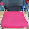 Set of 4 Red Fabric Mesh Back Chairs