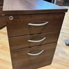 Mobile Under Desk Pedestal In Walnut