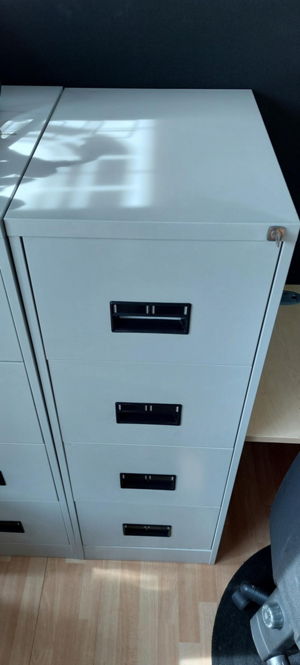 Grey 4 Drawer Filing Cabinet