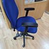 Alliance Blue Fabric Task Chair With Lumber And Adjustable Arms 