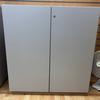 Grey Wooden Double Door Cupboard