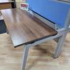 Walnut 1600mm Bench Desk with Tool Rail and Screen