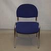 Blue Chrome Stacking Side Chair