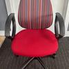 Alliance Red/Multi High Back Operator Chair with Fixed Arms