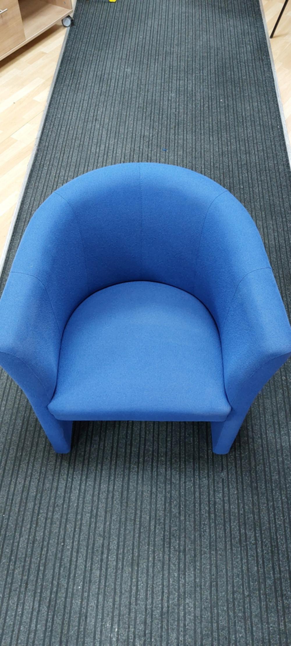 Blue Fabric Tub Chair 