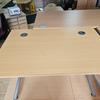 Beech 1400mm Workstation With Silver Legs 