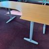 Beech 2000mm Right Handed Radial Desk with Meeting Point End