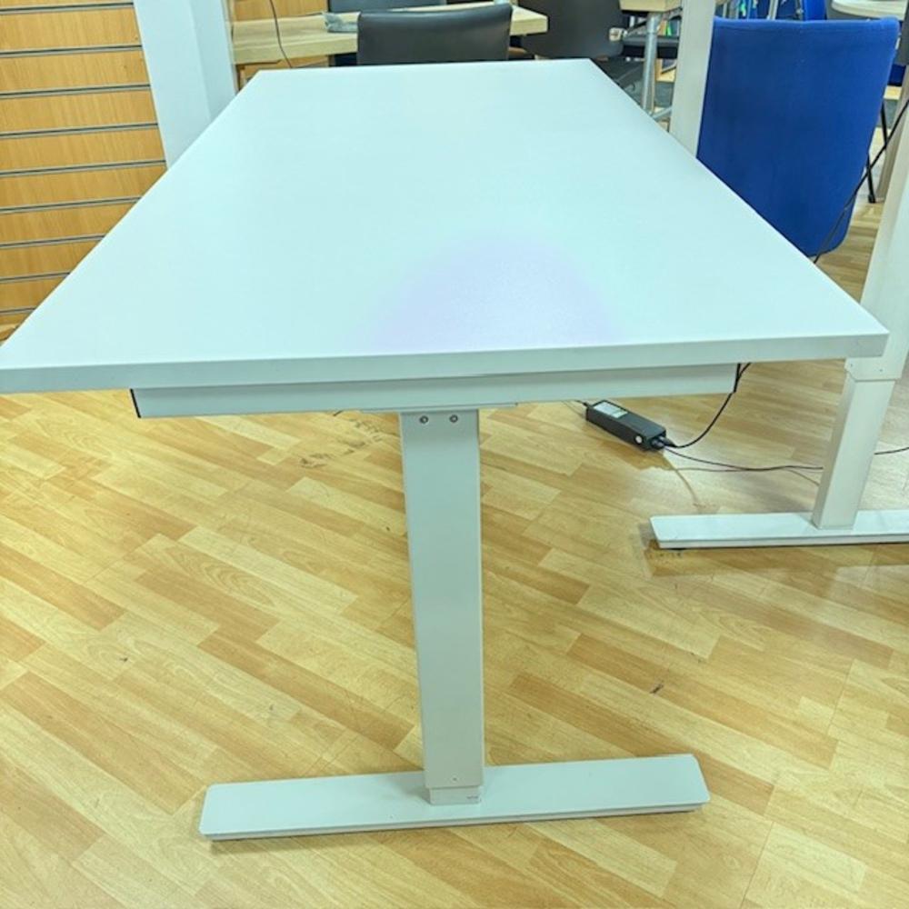 Electric Height Adjustable Desk in Grey with Grey Frame 1600 x 800mm