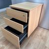 3 Drawer Mobile Under Desk Pedestal in Beech 