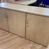 Maple Lockable 3 Door Credenza Unit with Vented Back For Fridge