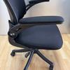 Mesh Back Chair with Foldaway Armrests - Black