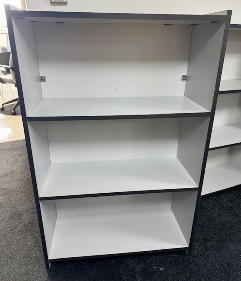Grey 1200mm Bookcase with Graphite Grey Edging