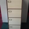 Roneo 4 Drawer Filing Cabinet Brown & Cream 