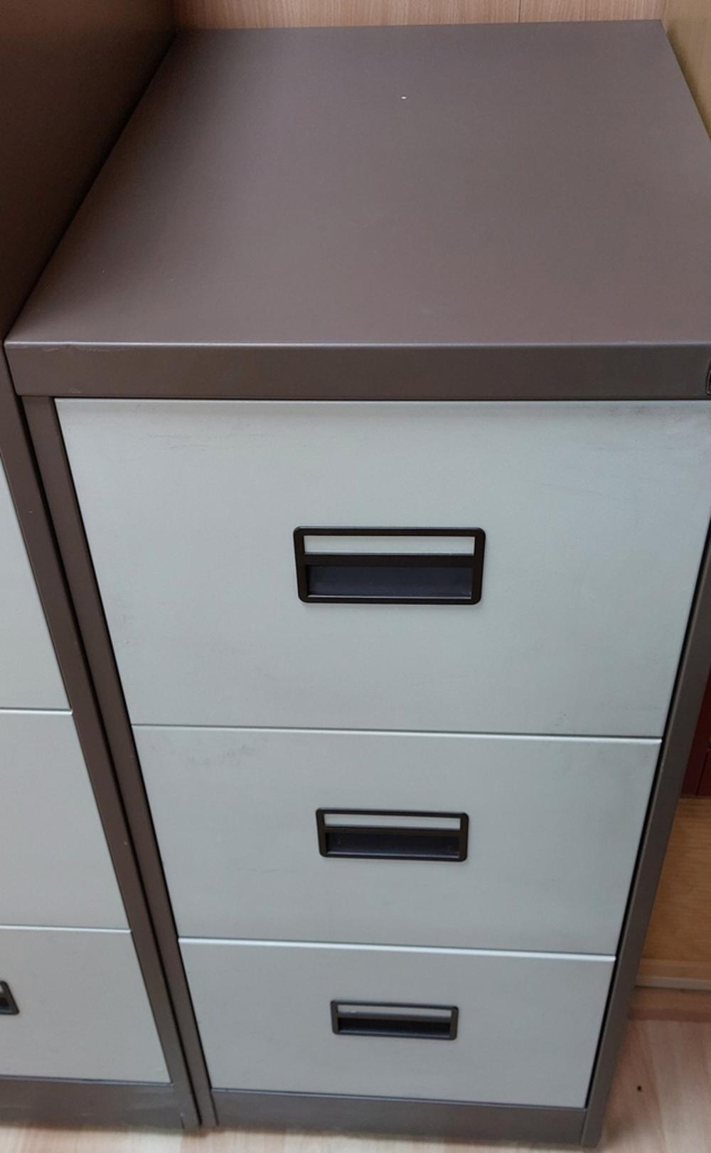 Silverline 3 Drawer Filing cabinet Coffee And Cream