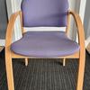 Purple Stacking Arm Chair with Wooden Frame
